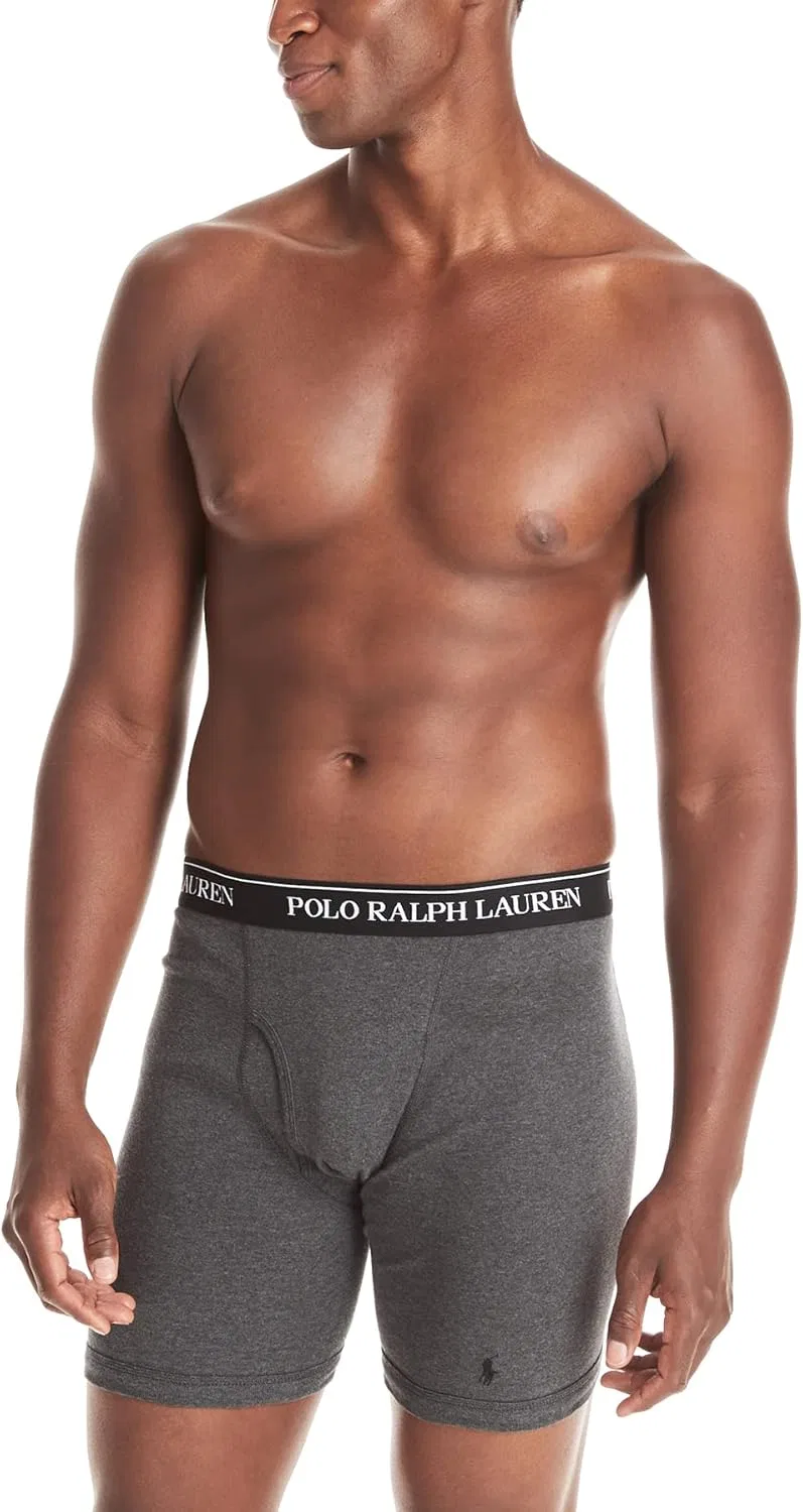 Боксеры POLO RALPH LAUREN, Andover Heather/Madison Heather/Black - 3 Pack — фото 3