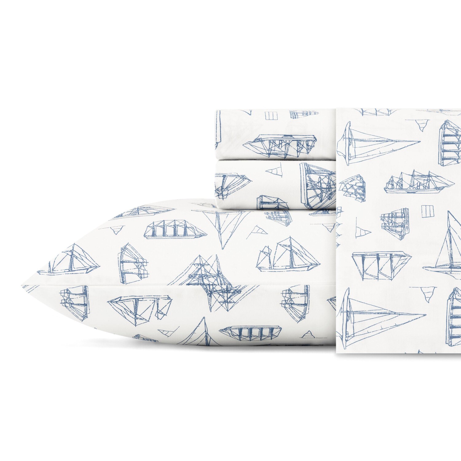 

Полный комплект простыней Nautica Whitewood Sail, цвет Sea Navy B8274
