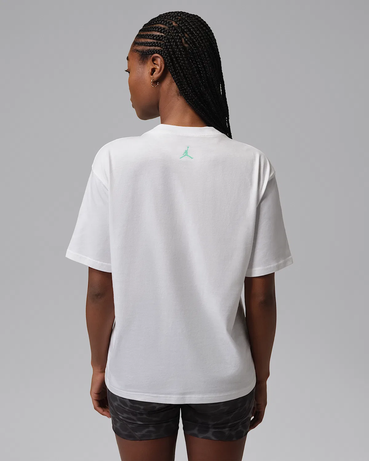 Женская футболка Dri-FIT с принтом Jordan Sport Heritage, White/Green Glow — фото 2