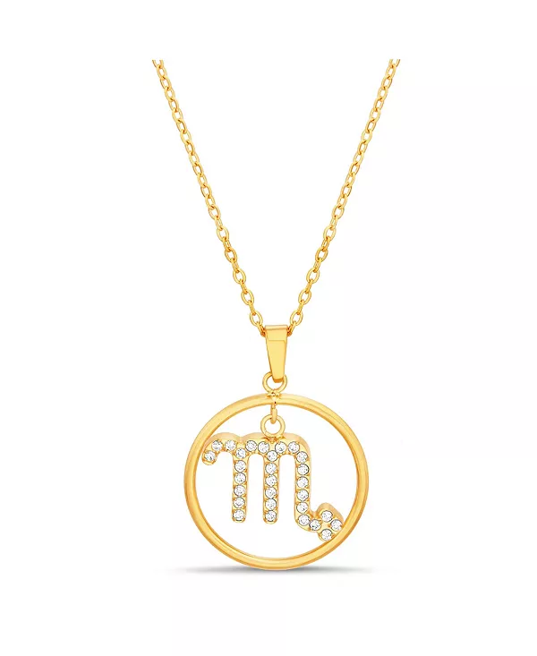 

Ожерелье с круглой подвеской золотистого оттенка с инициалом Kensie, scorpio