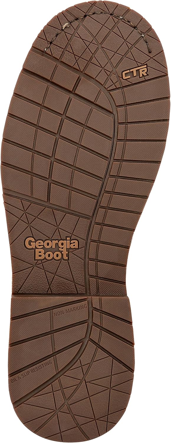 Мужские рабочие ботинки Georgia Boot Amp Lt Edge с водонепроницаемым мыском, коричневый — фото 2