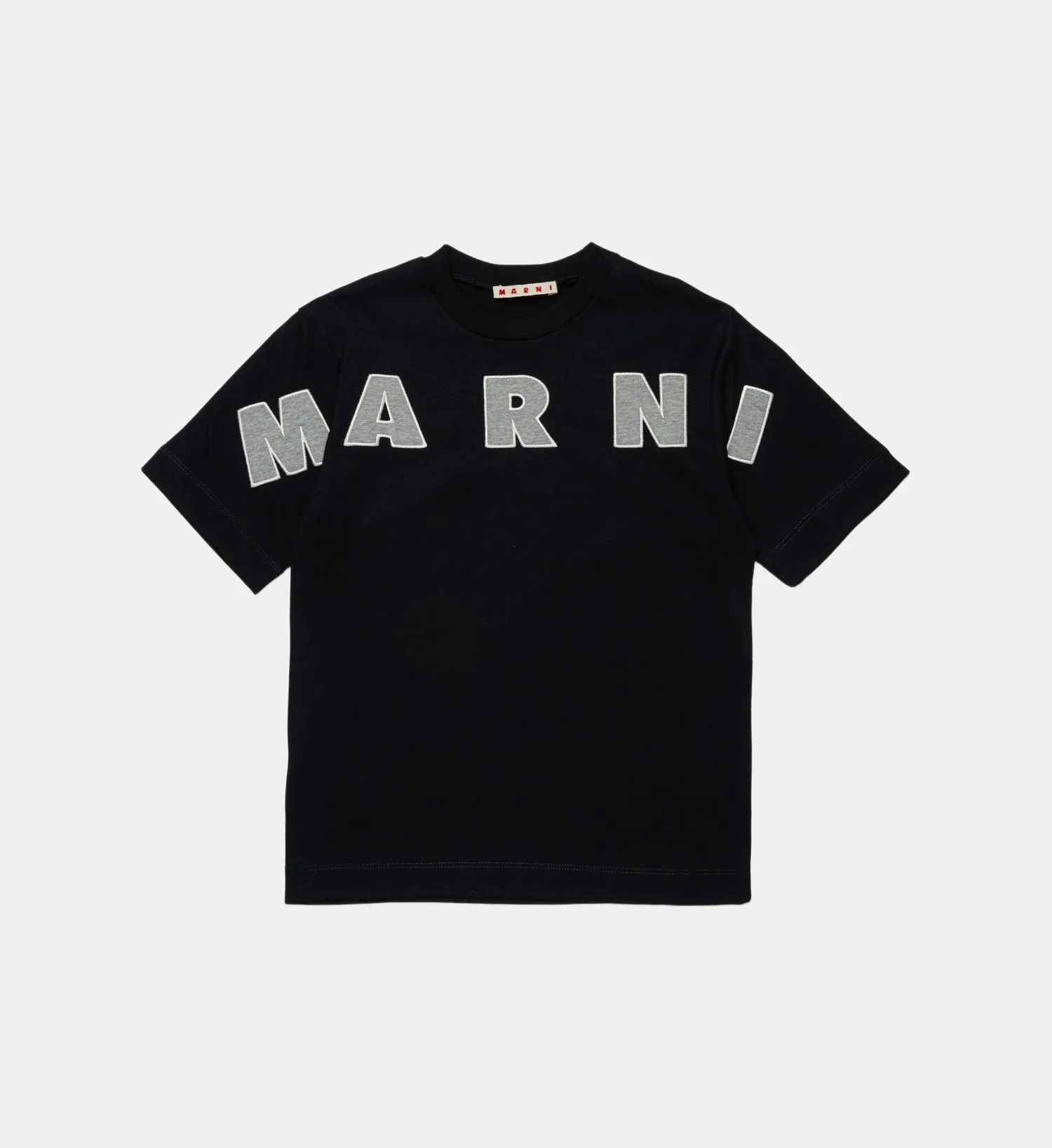 Футболка с логотипом из хлопка Marni, черный
