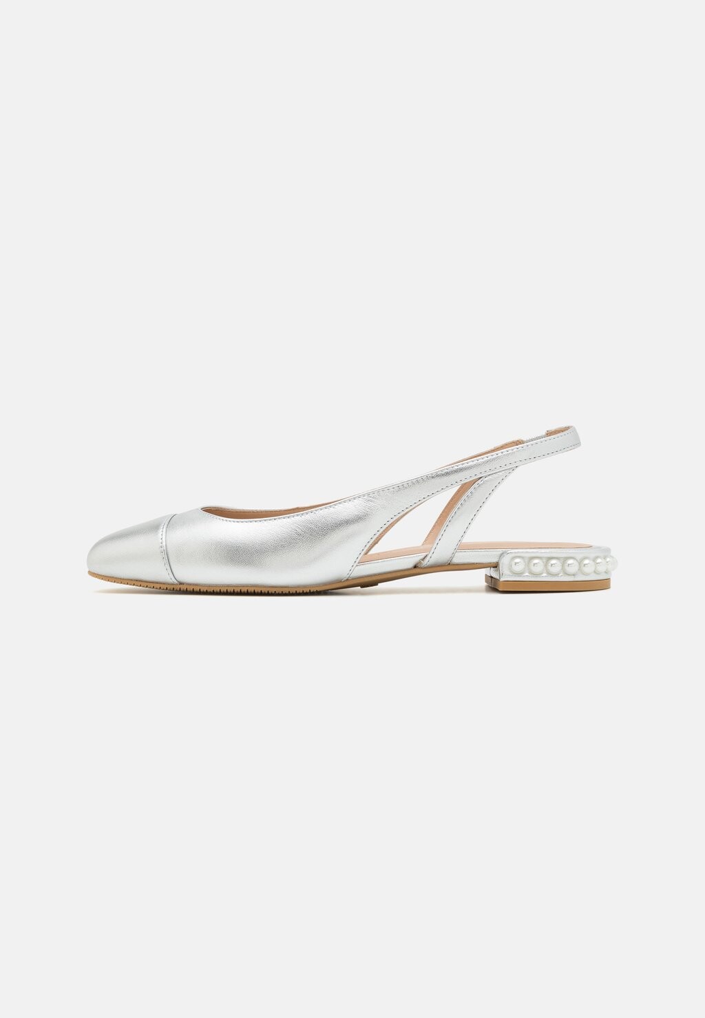 

Балетки Slingback Stuart Weitzman, цвет silver