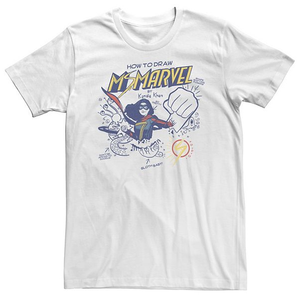 

Футболка Big & Tall Marvel Ms Marvel How to Draw Ms Marvel Licensed Character