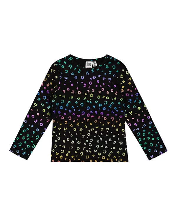 

Детская трикотажная футболка из эластичного материала - для девочек постарше Deux Par Deux, черный