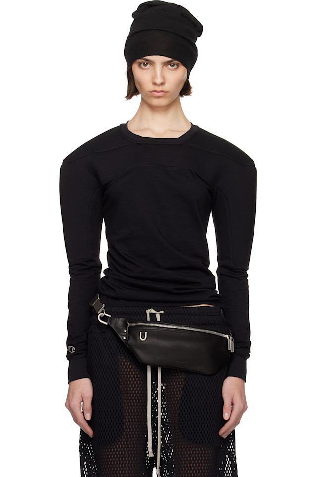 

Чемпионский свитшот с рельефными швами Rick Owens, черный