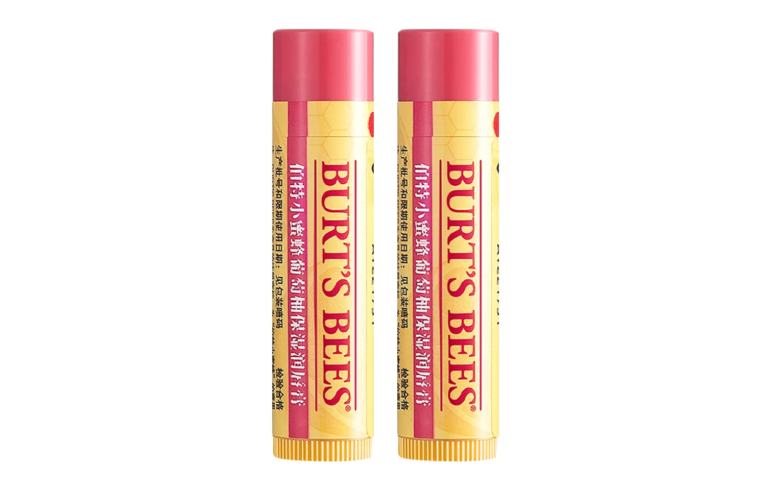 BURT'S BEES Бальзам для губ American Bert Bee Ace увлажняющий, предотвращает сухость и трещины, 4.25 г, Two-Piece Set: Grapefruit Lip Balm 4.25g+Refining Repairing Lip Balm 4.25g — фото 4