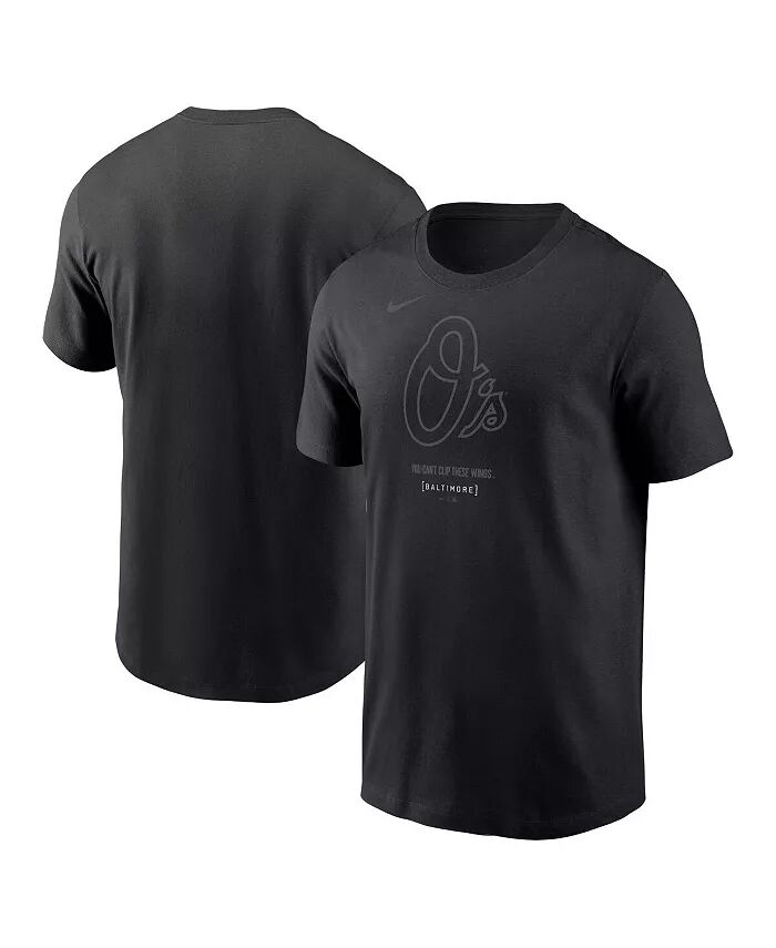 

Мужская черная футболка Baltimore Orioles City Connect с большим логотипом Nike