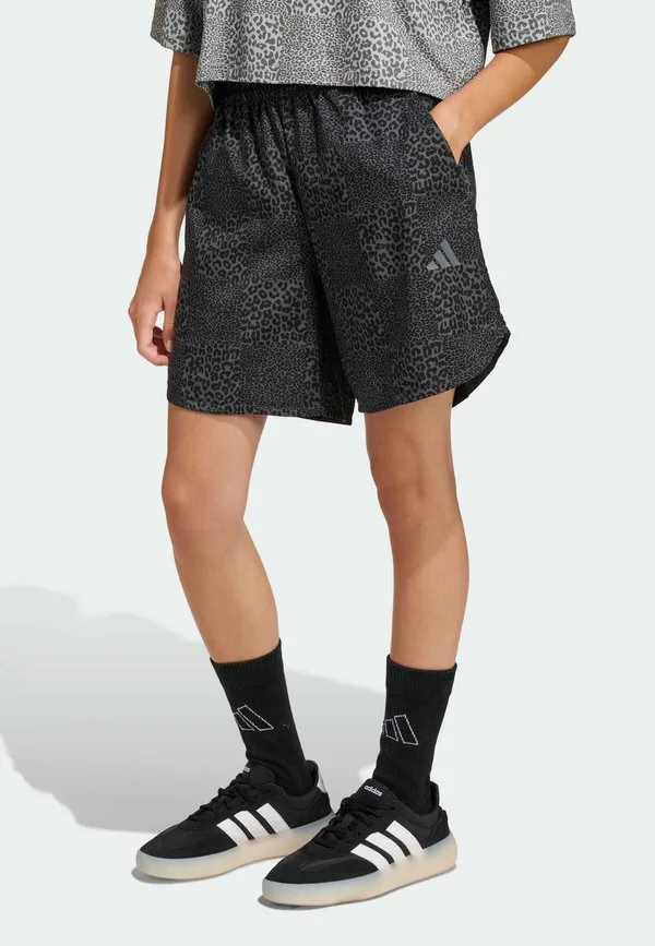 Шорты с принтом, изображающим символы будущего. Adidas Performance, Black Grey Six Grey Four