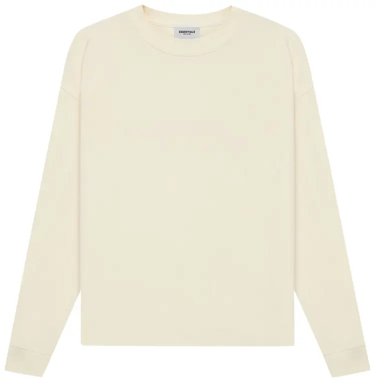Футболка Fear of God Essentials Long-Sleeve T-Shirt 'Buttercream', бежевый — фото 2