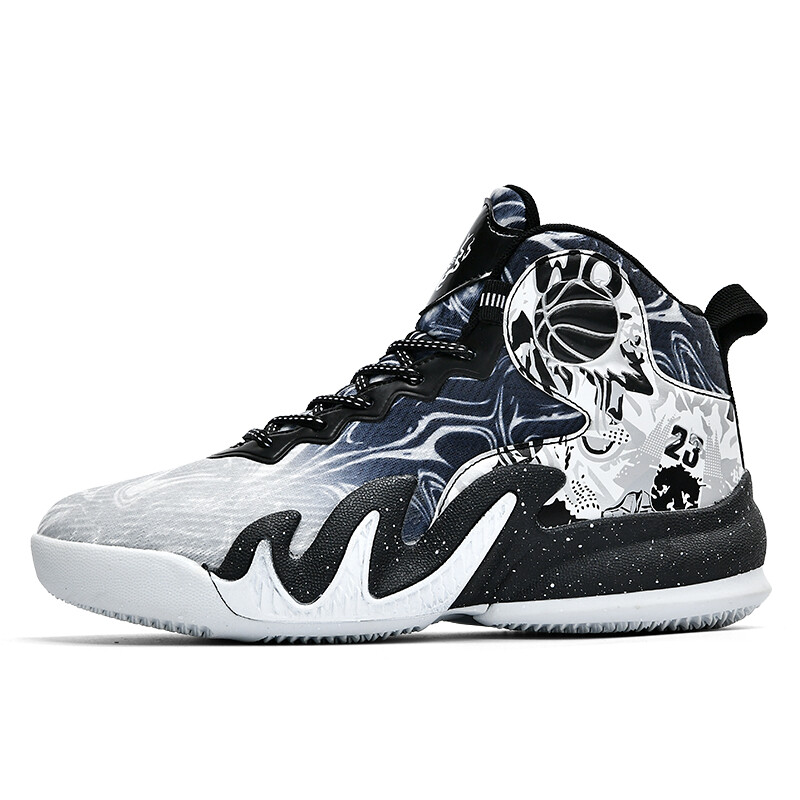 

Баскетбольные кроссовки Basketball Shoes Unisex Mid-Top Musnodo, белый/черный