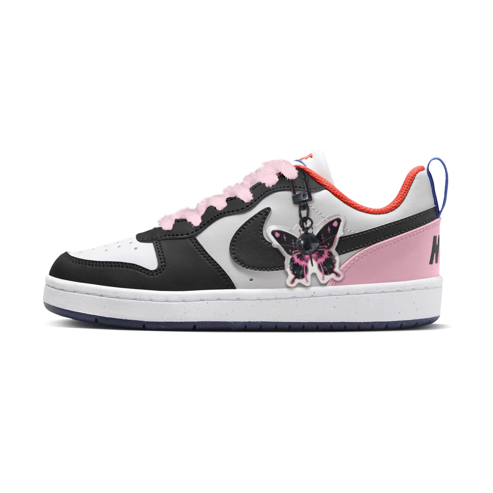 

Дышащие низкие кроссовки для скейтбординга Court Borough Low для детей и подростков Nike, черный
