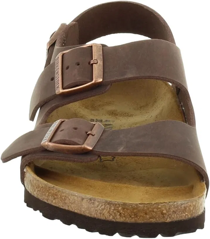 Сандалии Birkenstock Classic Milano унисекс с ремешком на щиколотке для взрослых, коричневый — фото 3