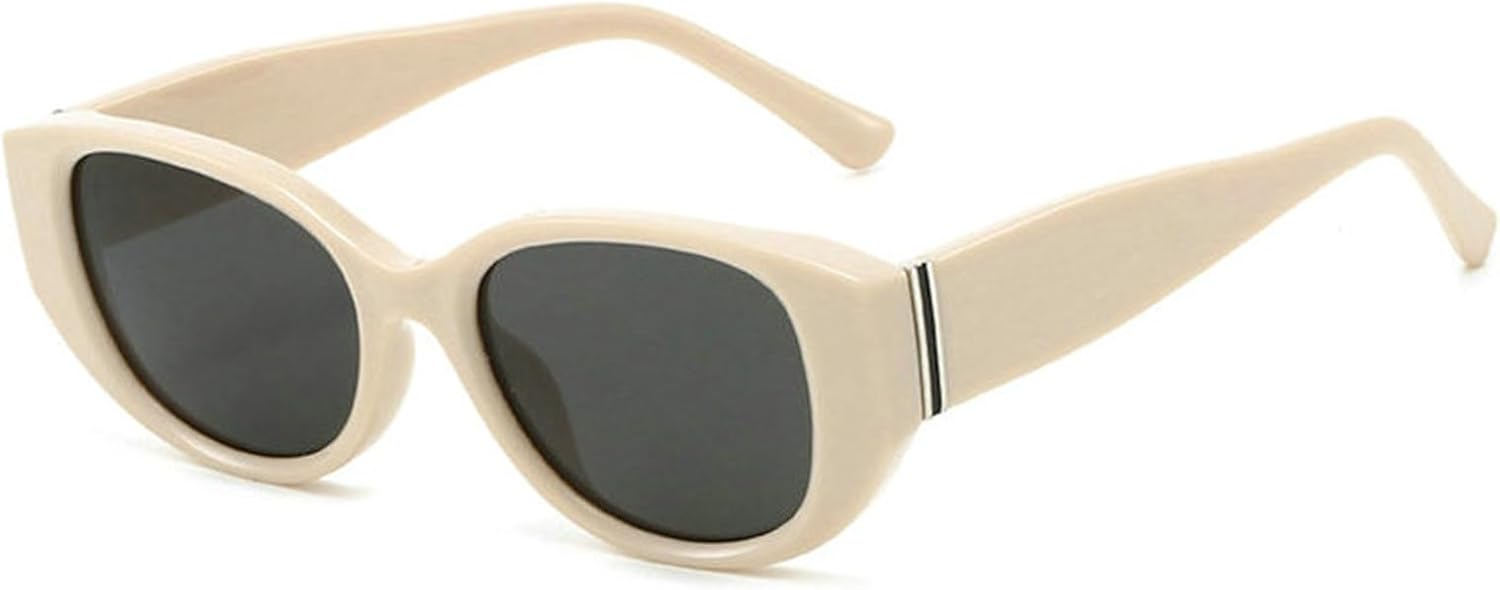 

Солнцезащитные очки Willochra 90-х годов в толстой оправе «кошачий глаз» для женщин, модные круглые солнцезащитные очки, стильные ретро-овальные очки с защитой от УФ-излучения UV400, C5