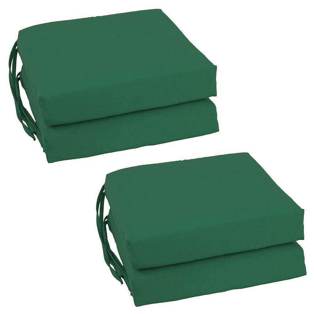 

Набор Blazing Needles из 4 саржевых подушек для стульев для дома, цвет Forest Green