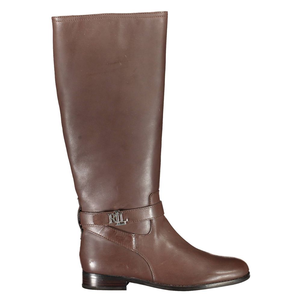 Коричневые кожаные ботильоны Ralph Lauren, Brown