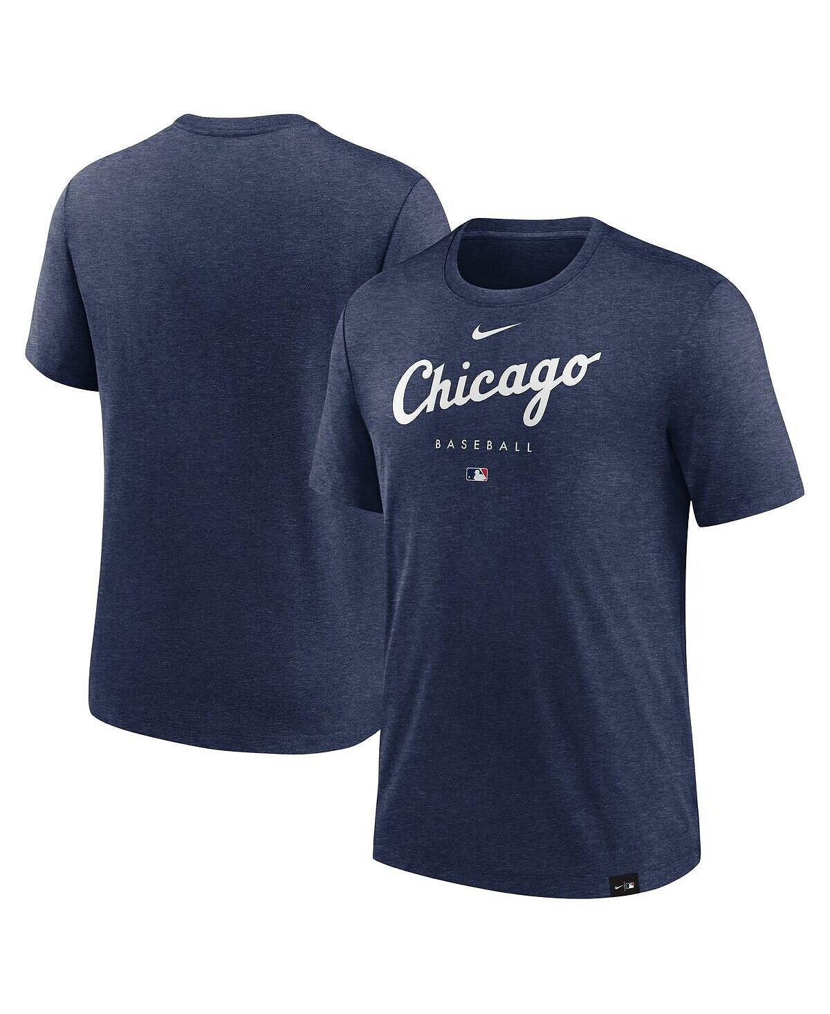 

Мужская футболка Heather Navy Chicago White Sox Authentic Collection Early Work Tri-Blend Performance Nike