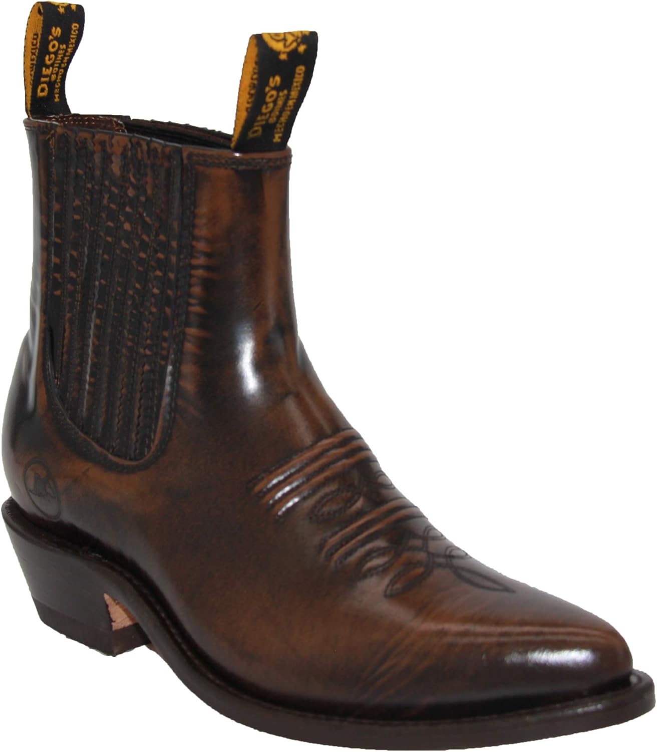 

Мужские короткие ковбойские ботинки Western из натуральной кожи The Western Shops, коричневый