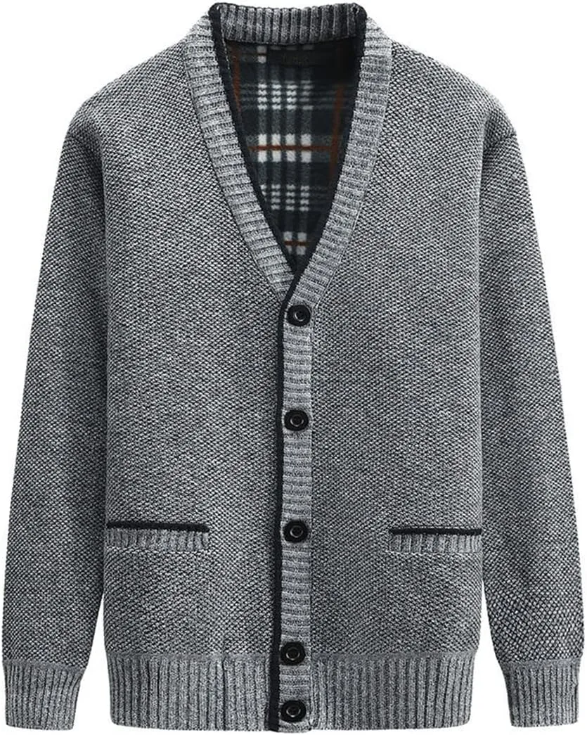 

Осенний мужской свитер V-образным вырезом Zadaos