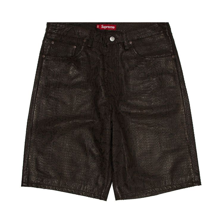 

Шорты Supreme Baggy Leather Short, Snakeskin