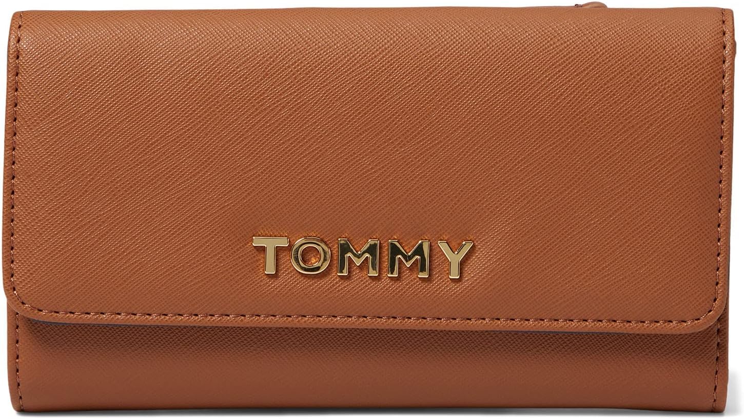 

Кошелек Tommy Hilfiger Kendall II Flap Continental из сафьяновой кожи и ПВХ цвета коньяка, один размер, Cognac