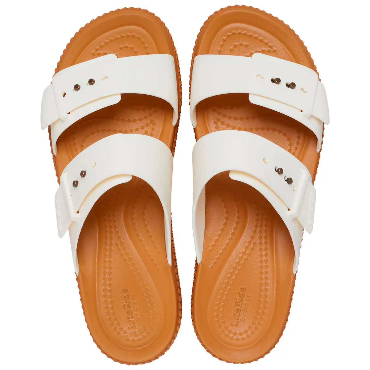 Brooklyn женские плетеные босоножки с пряжкой и кроксом Crocs, белый — фото 3