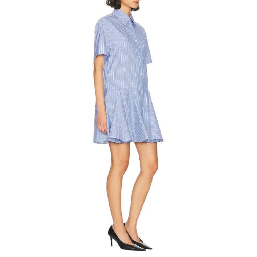 Хлопковое платье Marni с оборками на юбке, blue china — фото 2