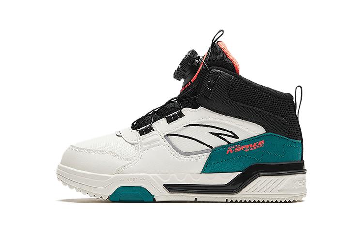 Antakids Амортизирующие высокие детские скейтбординг кроссовки white green для детей 3-7 лет — фото 3