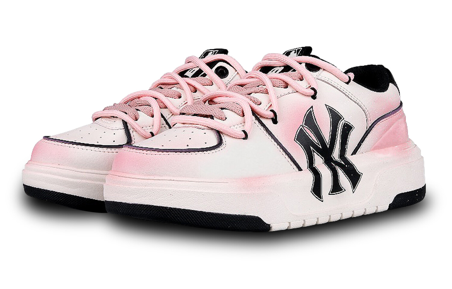 Кроссовки MLB Chunky Liner Skateboarding Shoes Unisex Low-top Pink/white, белый — фото 4