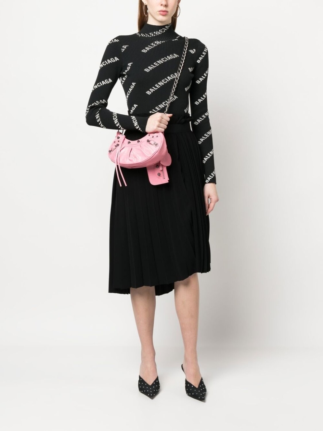 Сумка на плечо Balenciaga XS Le Cagole, розовый — фото 2