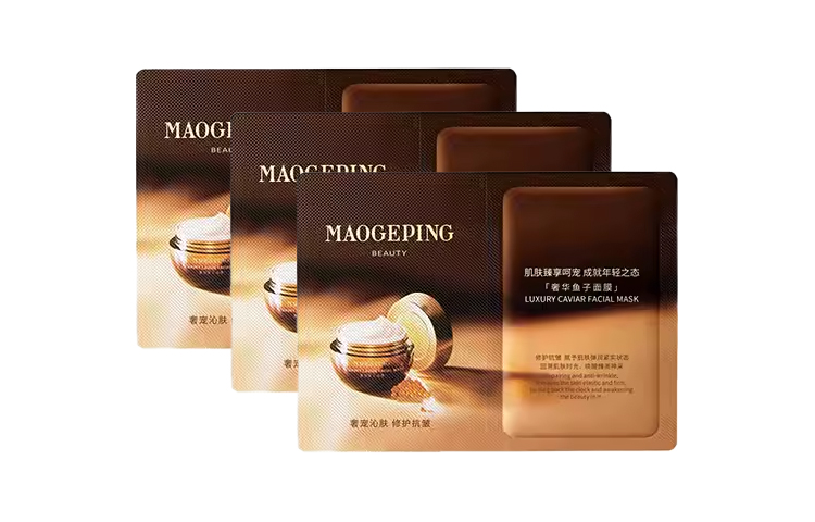 

Маска для лица Luxury Style Caviar увлажняющая, осветляющая и питающая 3г/3г*3 MAOGEPING