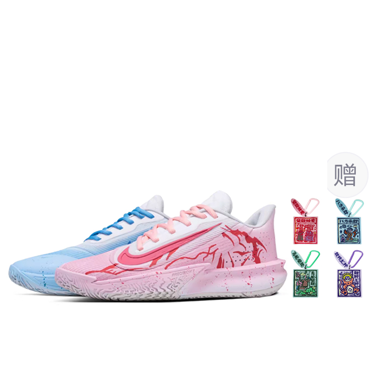 

Nike Баскетбольные кроссовки Precision 7 Low Top мужские, розово-синие