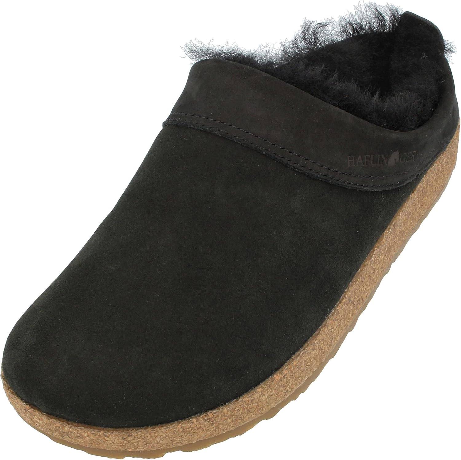 Сабо унисекс HAFLINGER Snowbird из овчины, черный