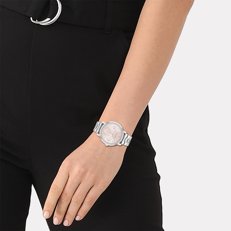 

Calvin Klein Наручные часы кварцевый механизм стальной ремешок 38 мм розовый циферблат женские часы 30 м водонепроницаемые