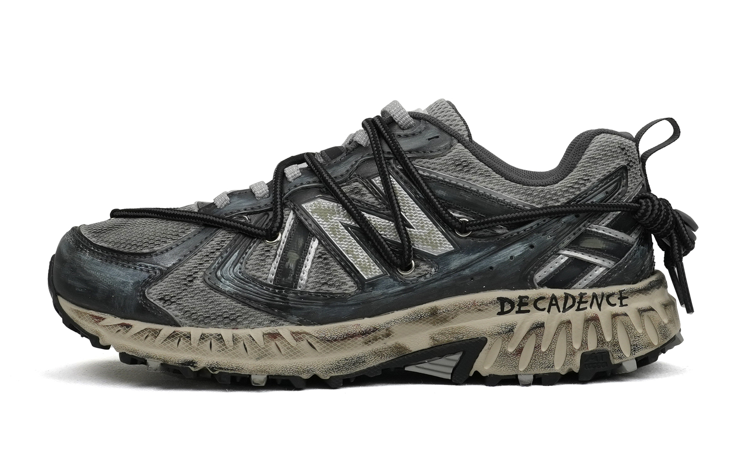 

New Balance Нью Баланс 410 амортизирующие противоскользящие износостойкие дышащие низкие кеды для бега унисекс черный серебристый, цвет Black Silver