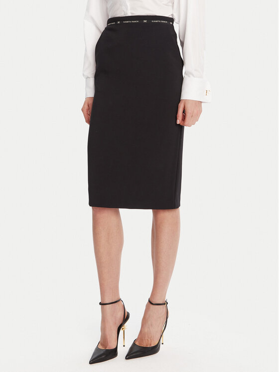 

Миди-юбка regular fit GO-118-56E2-v220 Elisabetta Franchi, чёрный