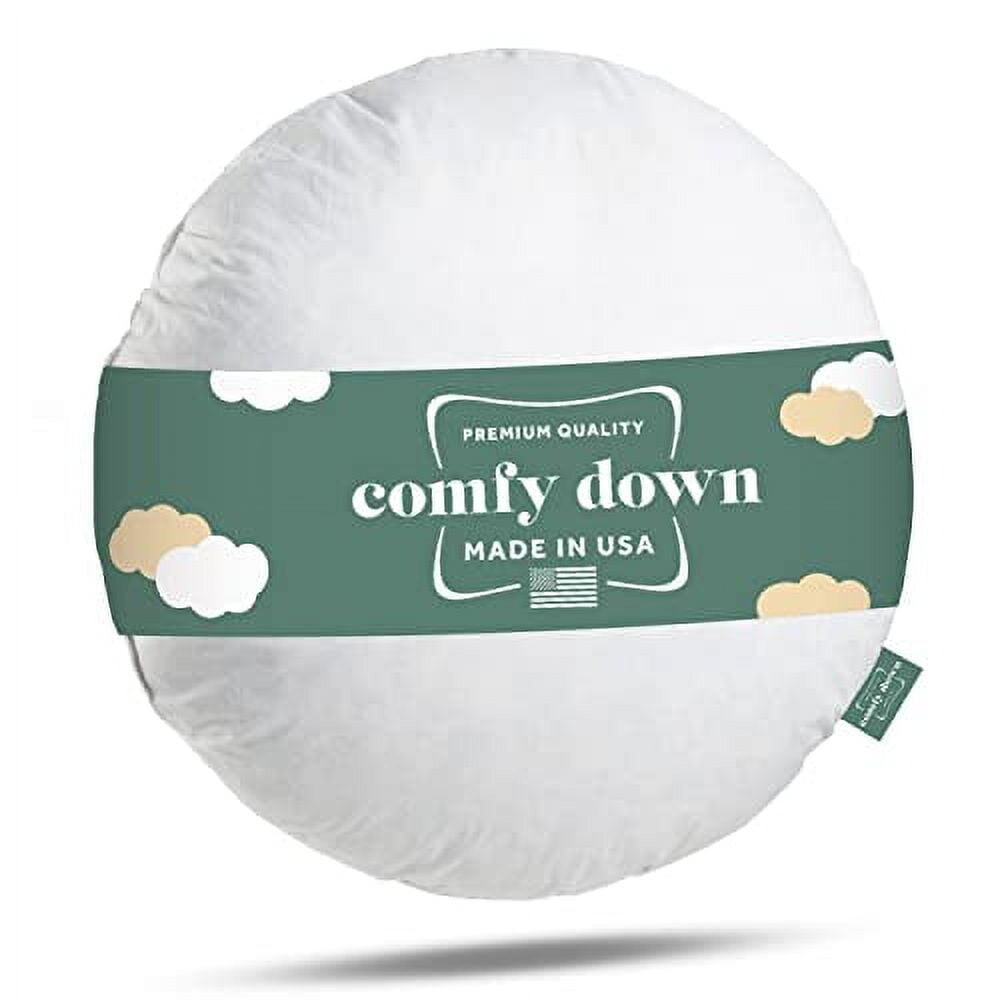 

Круглая декоративная подушка ComfyDown 28 дюйма, белый