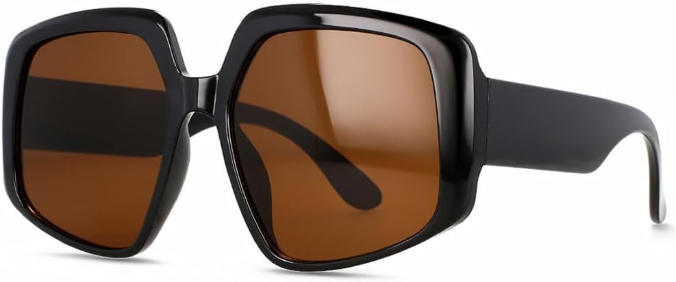 

Солнцезащитные очки большого размера 2027 года для женщин, винтажные солнцезащитные очки в крупной оправе для женщин, модные солнцезащитные очки для мужчин MTZJH, Black Tea