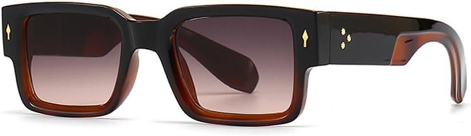 

Модные женские солнцезащитные очки в стиле панк с заклепками, винтажные мужские солнцезащитные очки с градиентным покрытием и защитой от УФ-излучения UV400 TYUVIVO, Black Tea Grey Pink