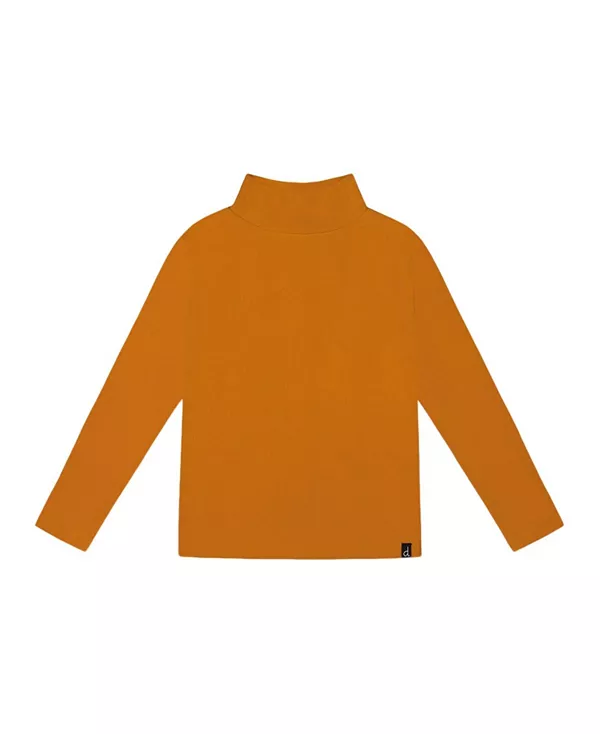 

Очень мягкий ребристый топ с воротником-стойкой для девочек - для маленьких детей. Deux Par Deux, желтый