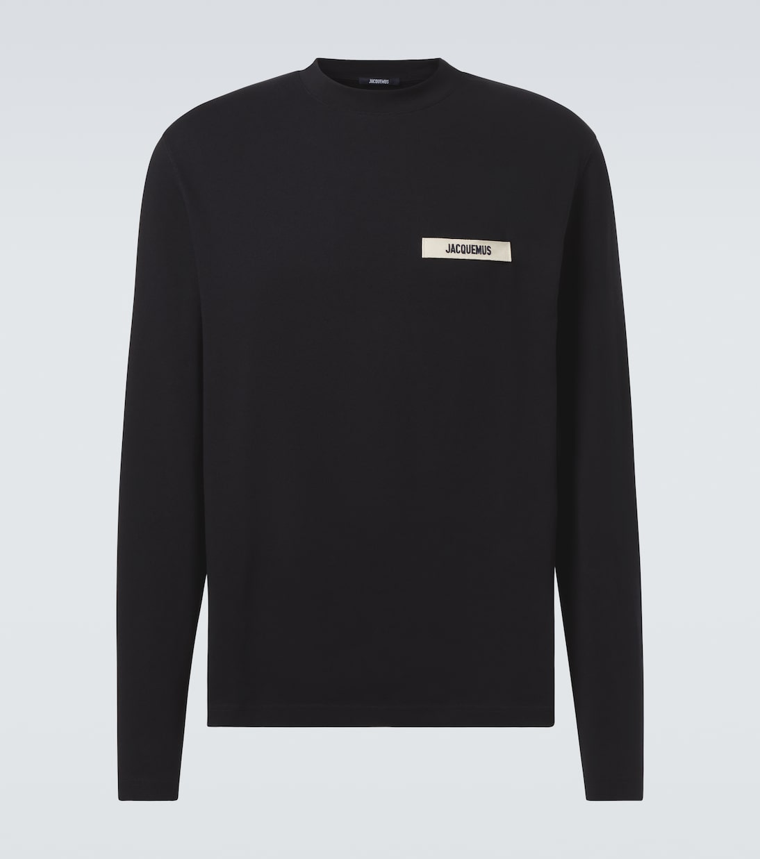 

Футболка из хлопкового флиса с рубчиком Jacquemus, черный