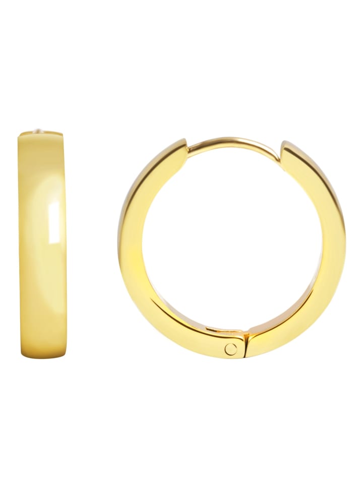 

Adeliás Женские серьги - серьги-кольца на шарнирах из нержавеющей стали с золотым покрытием