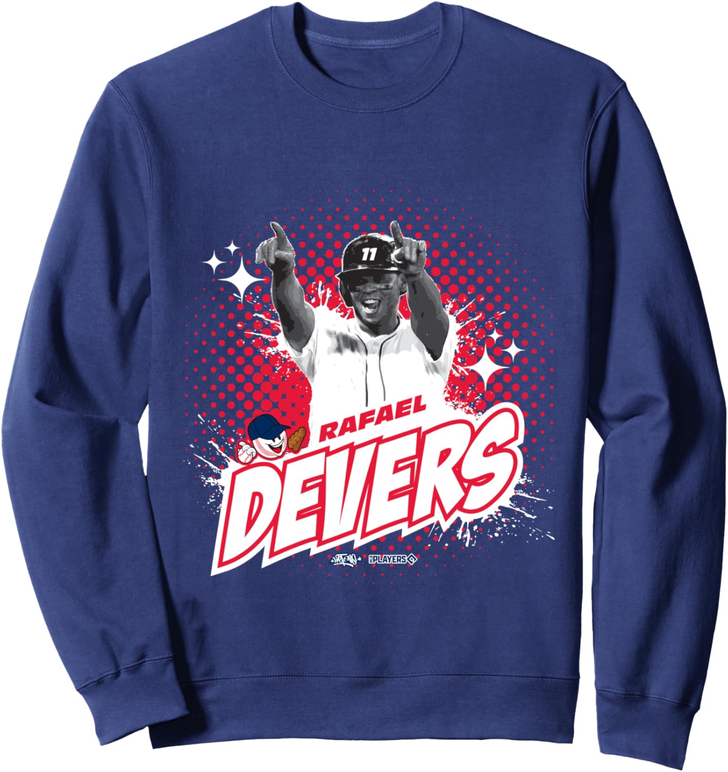 

Толстовка с изображением Рафаэля Деверса, игрока команды «Бостон Брюинз» (MLB), 1 шт Ryno Sports, темно-синий