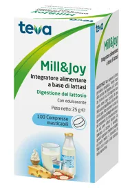 

Mill&Joy 100 Жевательные таблетки Добавка на основе лактазы Teva