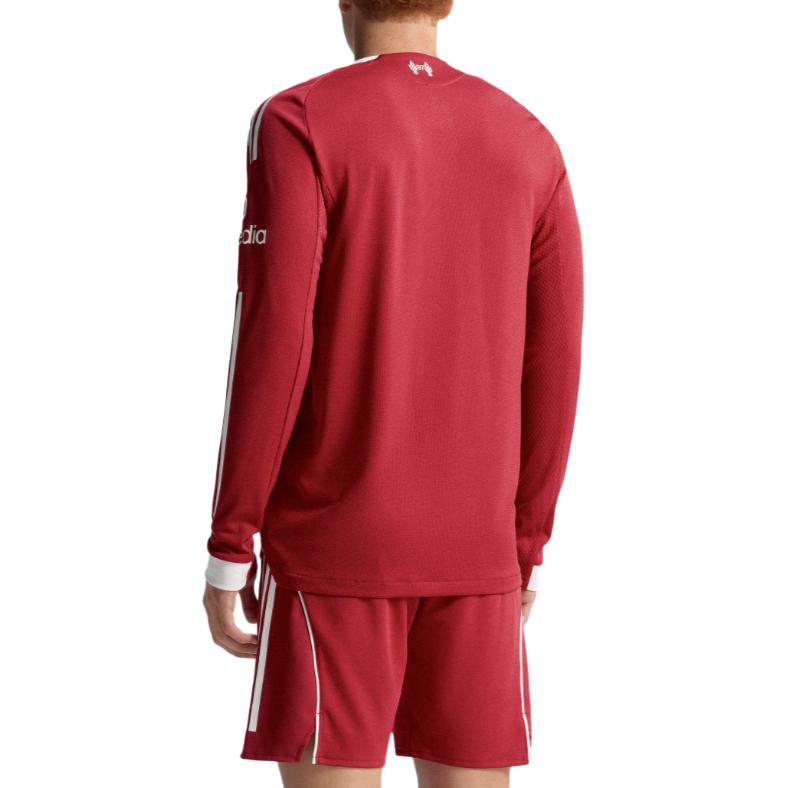 Футболка Liverpool Fc 25/26 длинный рукав домашняя аутентичная Adidas, красный — фото 4