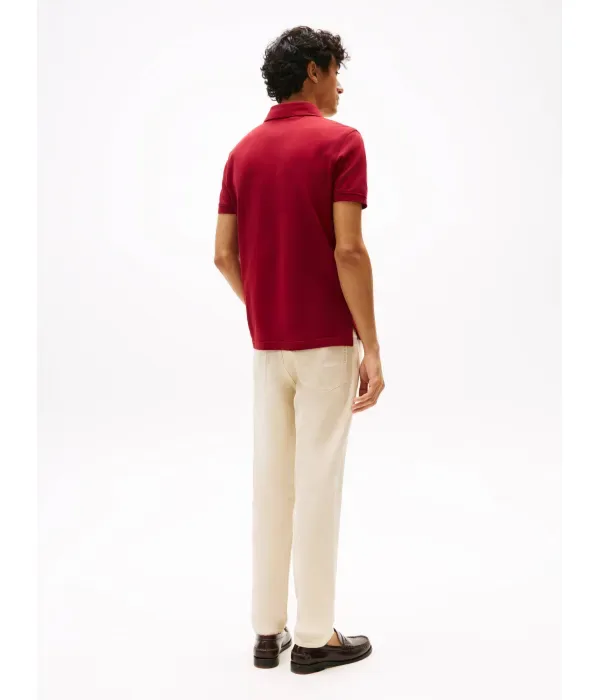 Поло 1985 slim fit Tommy Hilfiger, бордовый — фото 3