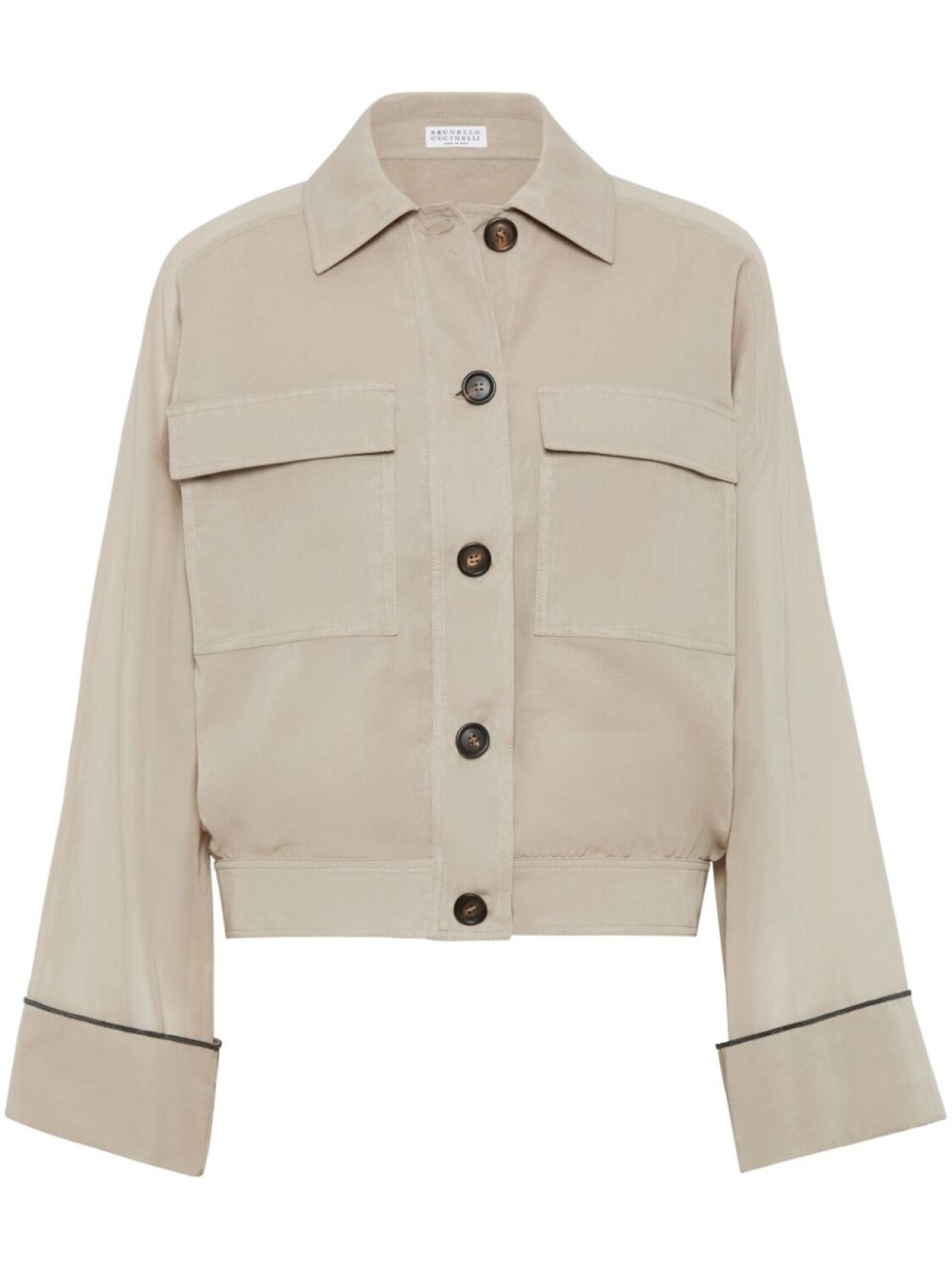 

Brunello Cucinelli куртка с декором Monili, нейтральный цвет