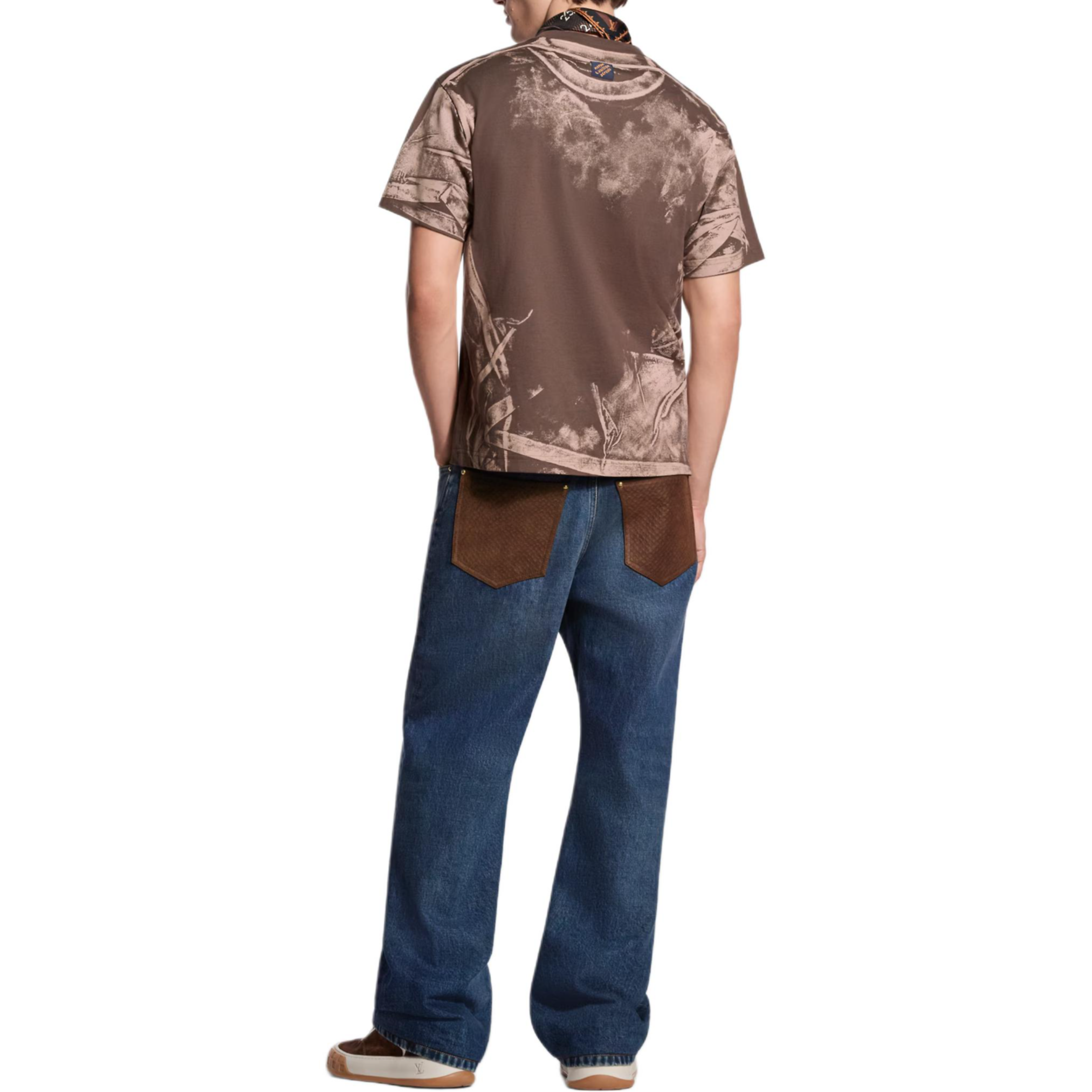 LOUIS VUITTON Джинсы мужские синие Moderate Straight Fit — фото 4