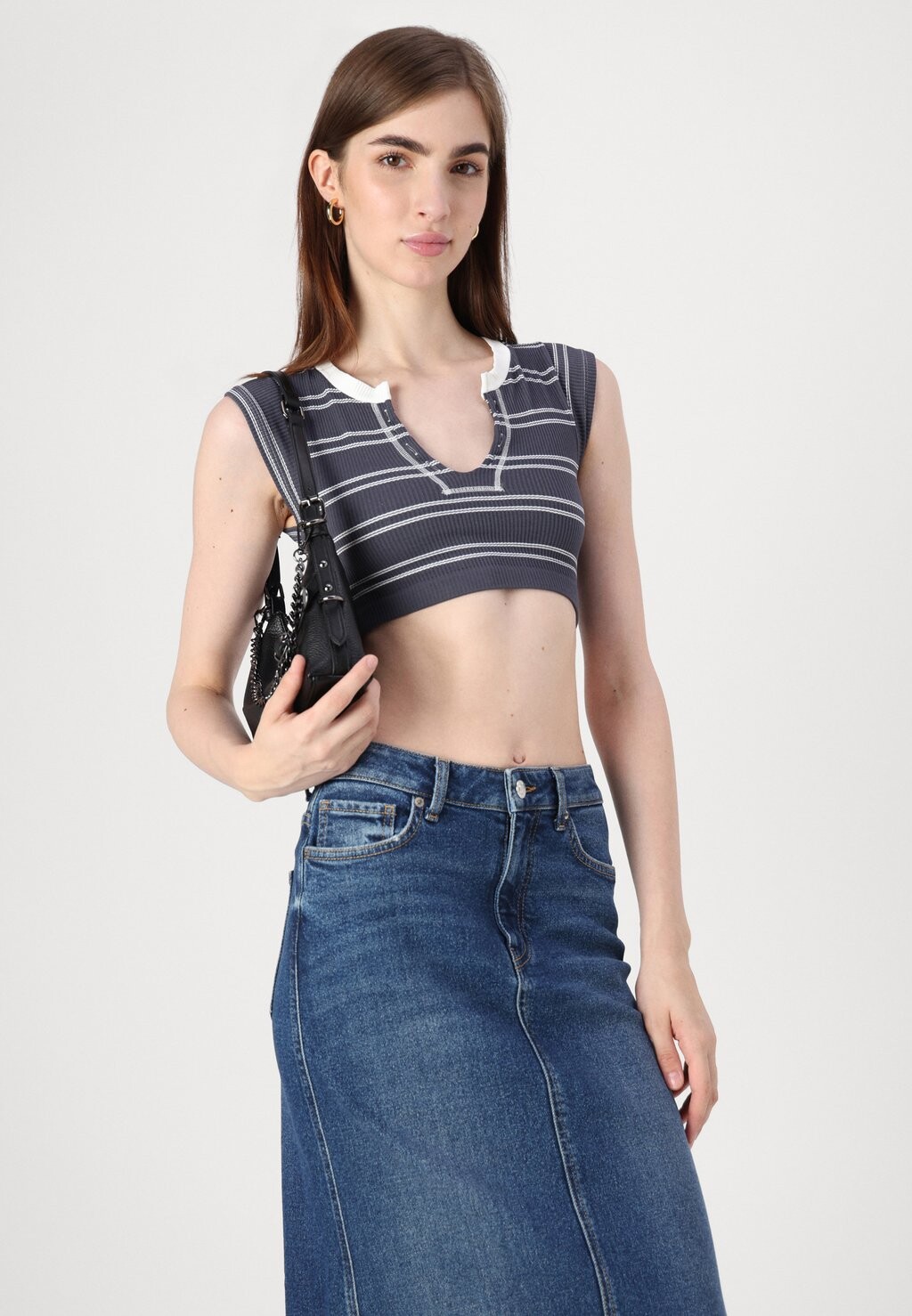 

Топ GOING FOR GOLD STRIPE BDG Urban Outfitters, темно-синий