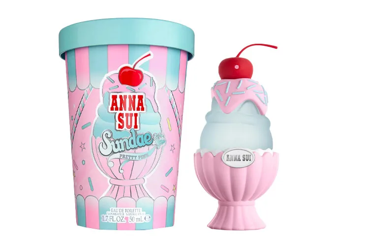 ANNA SUI ANNASU Multicolor Sundae Delightful Pink духи с цитрусовым ароматом Eau De Toilette Помело Базилик 50 мл, 50ml — фото 2